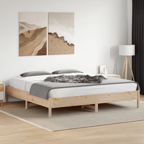 vidaXL Cadre de lit sans matelas 180x200 cm bois massif de pin