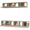 vidaXL Ensemble de meubles TV 5 pcs Ch&ecirc;ne sonoma Bois d'ing&eacute;nierie