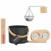 vidaXL Ensemble d'accessoires de sauna 5 pi&egrave;ces Noir