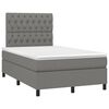 vidaXL Sommier &agrave; lattes de lit avec matelas Gris fonc&eacute; 120x200cm Tissu