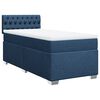 vidaXL Sommier &agrave; lattes de lit avec matelas Bleu 100x200 cm Tissu