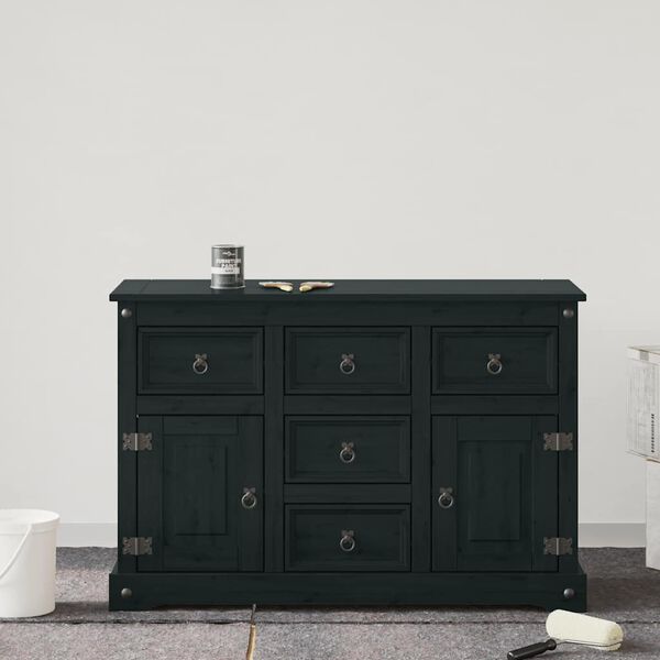 vidaXL Peinture pour meubles Noir 10 x 10 x 12 cm Impression murale