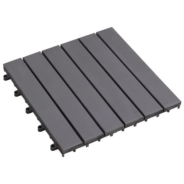 vidaXL Carreaux de terrasse 20pcs D&eacute;lavage gris 30x30 cm Acacia solide