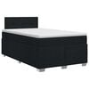 vidaXL Lit boxspring avec matelas Noir 120 x 190 cm Tissu