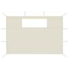 vidaXL Parois latérales de belvédère avec fenêtres 2 pcs Crème