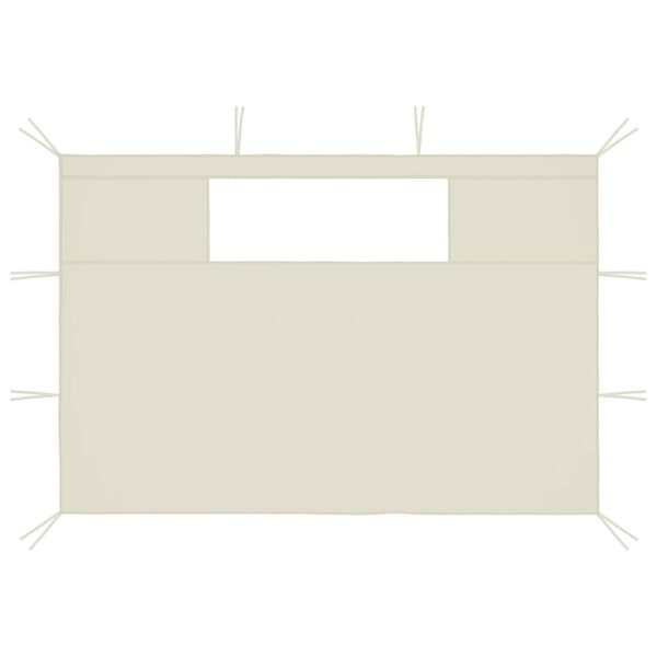 vidaXL Parois latérales de belvédère avec fenêtres 2 pcs Crème