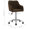 vidaXL Chaise pivotante de bureau Marron fonc&eacute; Tissu