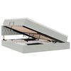 vidaXL Lit de rangement LED avec matelas Gris clair 160 x 200 cm