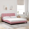 vidaXL Cadre de lit sans matelas Hanko rose 160x200 cm velours