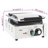 vidaXL Grill pour panini rainuré Acier inoxydable 1800 W 31x30,5x20 cm