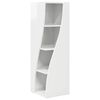 vidaXL Meuble d'angle Blanc brillant 32x32x102cm Bois d'ing&eacute;nierie