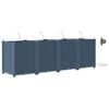 vidaXL Cache-pot de jardin 4 pc Gris 160 x 40 x 52 cm PP