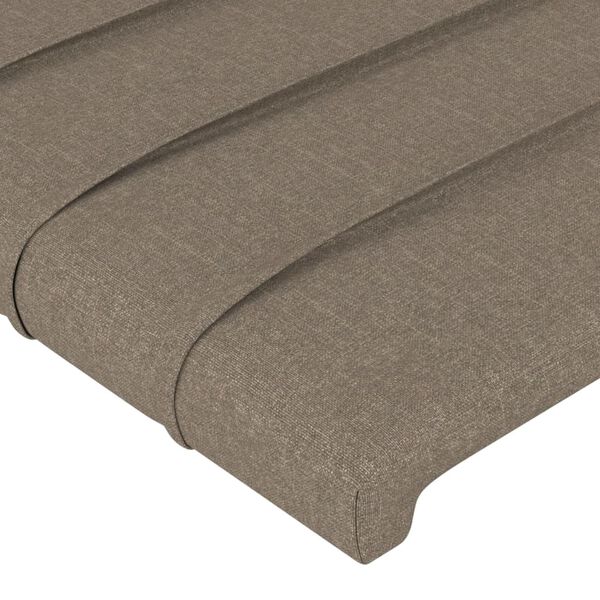 vidaXL T&ecirc;te de lit Taupe 180x5x118/128 cm Tissu