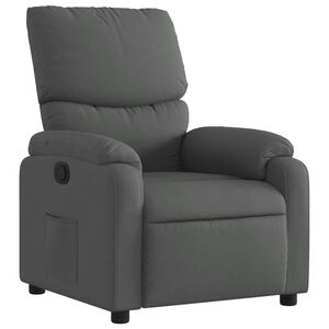 vidaXL Fauteuil inclinable Gris fonc&eacute; Tissu