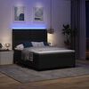 vidaXL Lit &agrave; ressorts avec matelas avec LED Noir 140 x 200 cm Velours