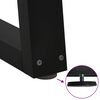 vidaXL Pieds de table à manger en V 2 pièces Noir 60 x (72-73,3) cm Acier