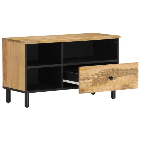 vidaXL Meuble TV 80x33x46 cm bois massif de manguier