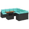 vidaXL Ensemble de canap&eacute; de jardin 9 pc 8-Nombre de places