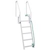 vidaXL &Eacute;chelle de dock &agrave; 5 &eacute;tapes Argent&eacute; 58 x 77 x 191 cm Aluminium