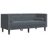 vidaXL Canap&eacute; de salon 3 pcs Gris fonc&eacute; 194 x 74,5 x 70,5 cm Velours
