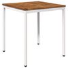 vidaXL Table de d&icirc;ner de jardin Naturel et Blanc 70 x 68,5 x 75 cm