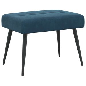 vidaXL Banc avec capitonnage bouton Bleu 60 x 40 x 45 cm Velours