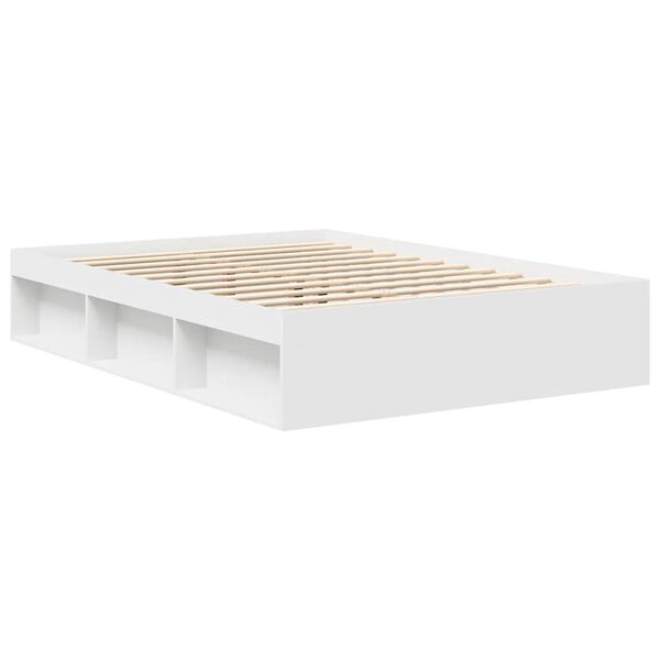 vidaXL Cadre de lit sans matelas blanc 140x190 cm