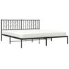 vidaXL Cadre de lit m&eacute;tal sans matelas avec t&ecirc;te de lit noir 183x213cm