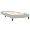 vidaXL Sommier &agrave; lattes de lit et matelas gris clair 90x220 cm velours