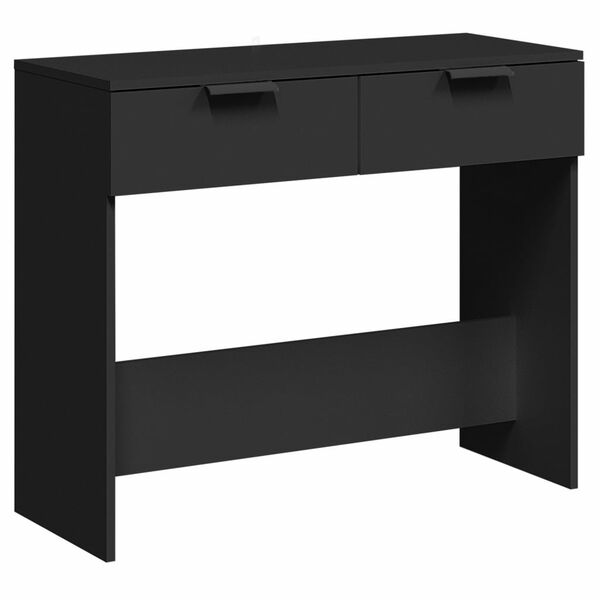 vidaXL Table console noir 90x36x75 cm bois d'ingénierie