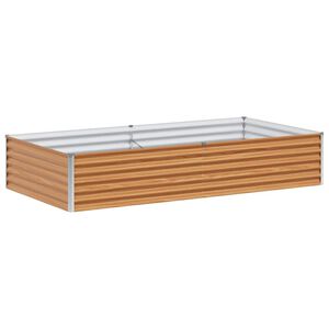 vidaXL Jardini&egrave;re sur&eacute;lev&eacute;e Marron Clair 195 x 100 x 36 cm