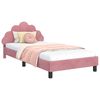 vidaXL Cadre de lit pour enfants avec t&ecirc;te de lit Rose 90 x 200 cm