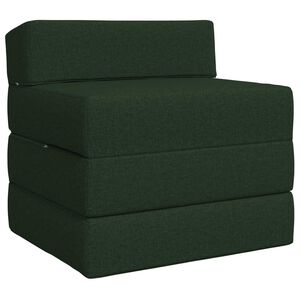 vidaXL Canap&eacute;-lit pliable Vert fonc&eacute; 70 x 60 x 63 cm Tissu