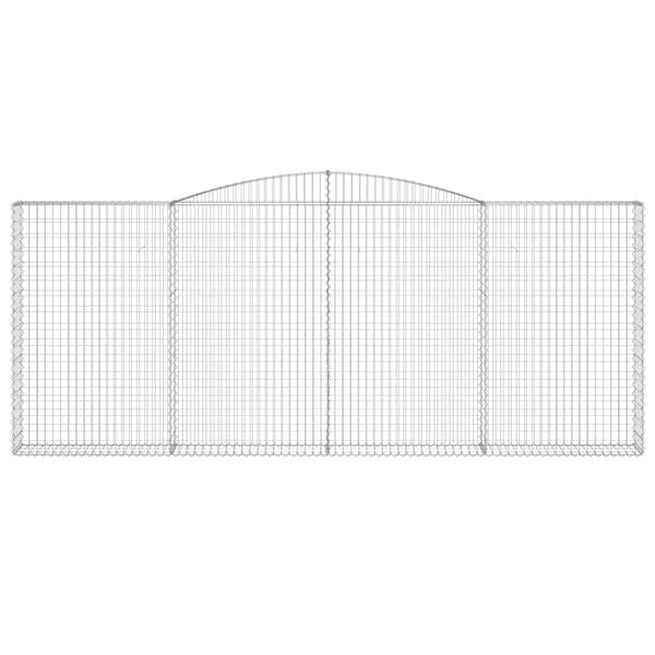 vidaXL Paniers à gabions arqués 5 pcs 400x30x160/180 cm Fer galvanisé