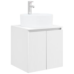vidaXL Vanit&eacute; de lavabo mural Blanc 49,5 x 44,5 x 65 cm