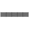 vidaXL Panneau de cl&ocirc;ture 5 pc 852 x 146 cm WPC et Aluminium Gris
