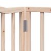 vidaXL Barri&egrave;re pour chiens avec porte 4 panneaux bois de peuplier