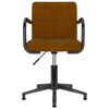 vidaXL Chaise pivotante de salle &agrave; manger Marron Velours