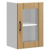 vidaXL Armoire murale de cuisine porte en verre Lucca ch&ecirc;ne artisanal