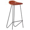 vidaXL Ensemble de bar 5 pcs Bois solide et cuir v&eacute;ritable