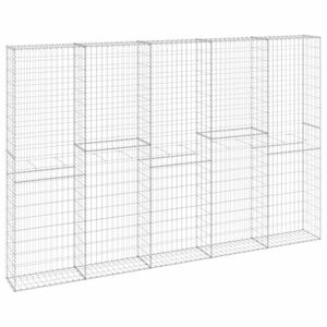 vidaXL Mur en gabion avec couvercles Acier galvanis&eacute; 300x30x200 cm