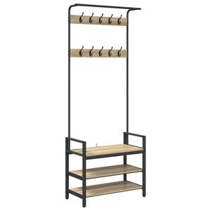vidaXL Porte-manteau Ch&ecirc;ne Sonoma 75 x 34 x 184 cm Bois d'ing&eacute;nierie