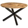 vidaXL Table &agrave; manger &Oslash;110x75 cm bois massif de manguier brut
