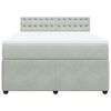 vidaXL Sommier &agrave; lattes de lit et matelas Gris clair 140x200cm Velours