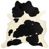 vidaXL Tapis en peau de vache v&eacute;ritable noir et blanc 180x220 cm
