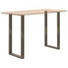 vidaXL Pieds de table de bar en forme de U, 2 pi&egrave;ces, acier naturel, 60 x (110-111) cm