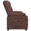 vidaXL Fauteuil inclinable &eacute;lectrique Marron Similicuir