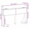 vidaXL Headboard de Rangement avec Station de Charge Ch&ecirc;ne sonoma