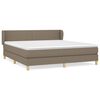 vidaXL Sommier &agrave; lattes de lit avec matelas Taupe 160x200 cm Tissu