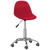 vidaXL Chaises pivotantes &agrave; manger lot de 2 rouge bordeaux tissu